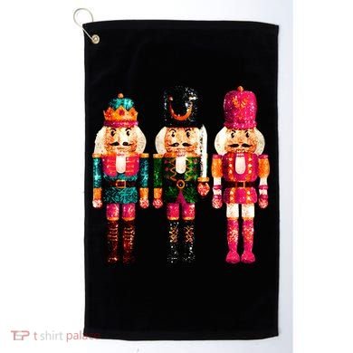 Sequin Nutcracker Christmas Xmas Golf Towel