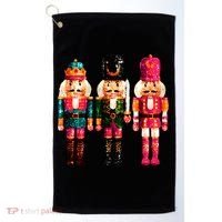 Sequin Nutcracker Christmas Xmas Golf Towel thumb 0