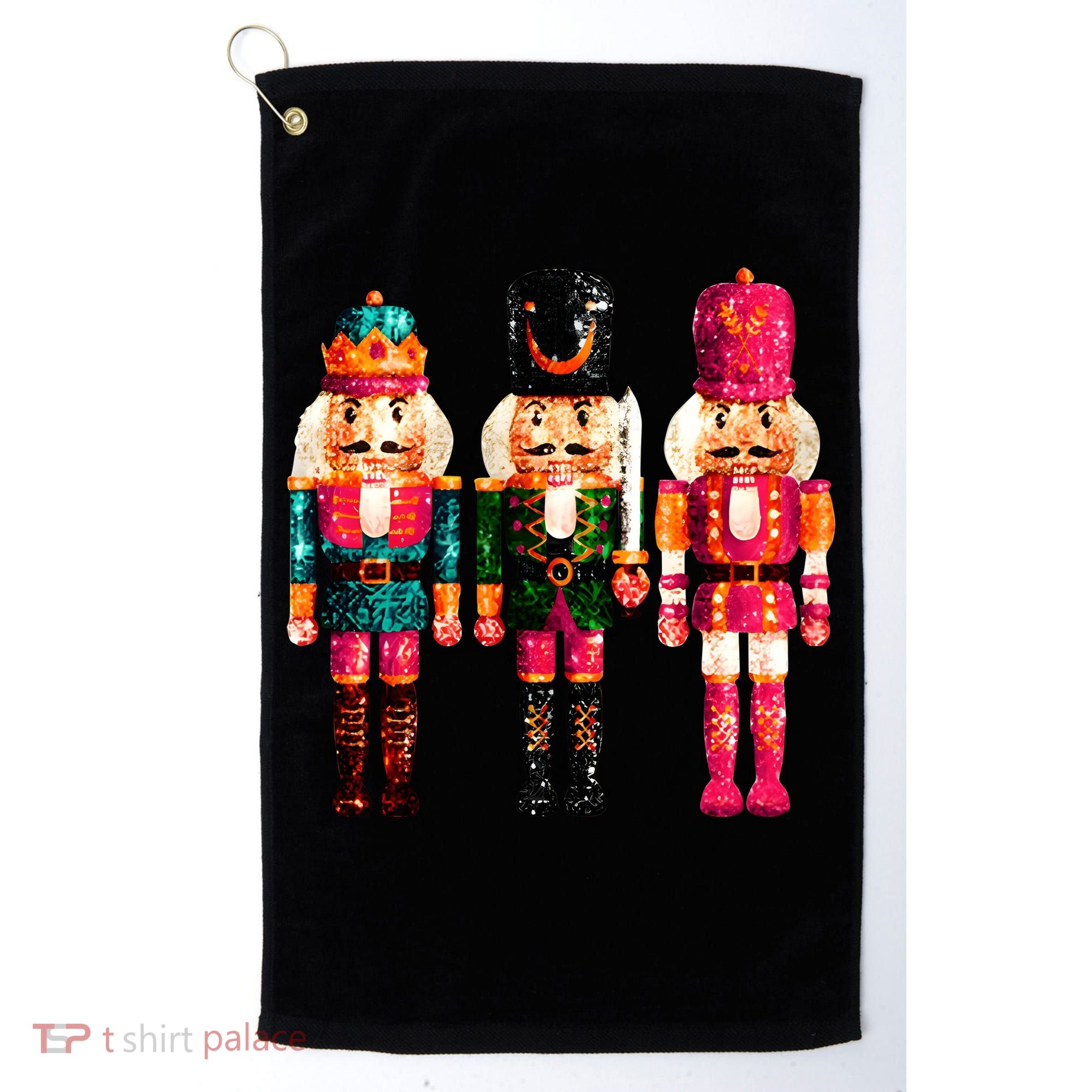 Sequin Nutcracker Christmas Xmas Golf Towel