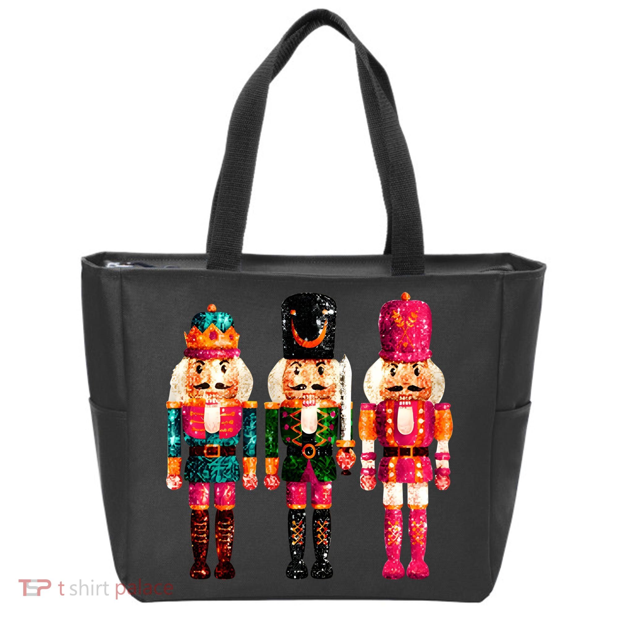 Sequin Nutcracker Christmas Xmas Tote Bag