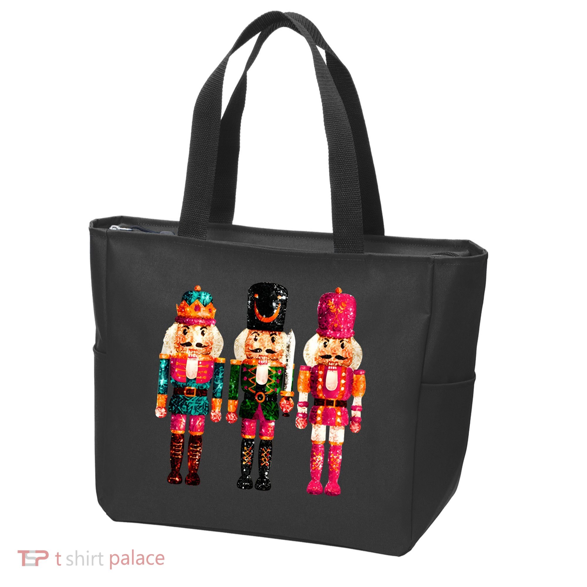 Sequin Nutcracker Christmas Xmas Tote Bag