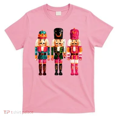 Sequin Nutcracker Christmas Xmas T-Shirt