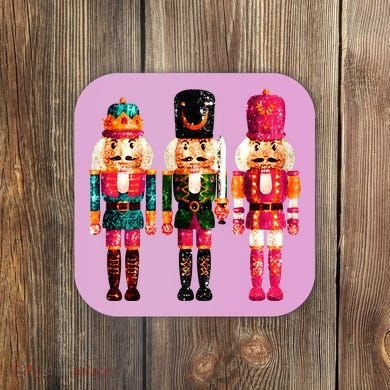 Sequin Nutcracker Christmas Xmas Coaster