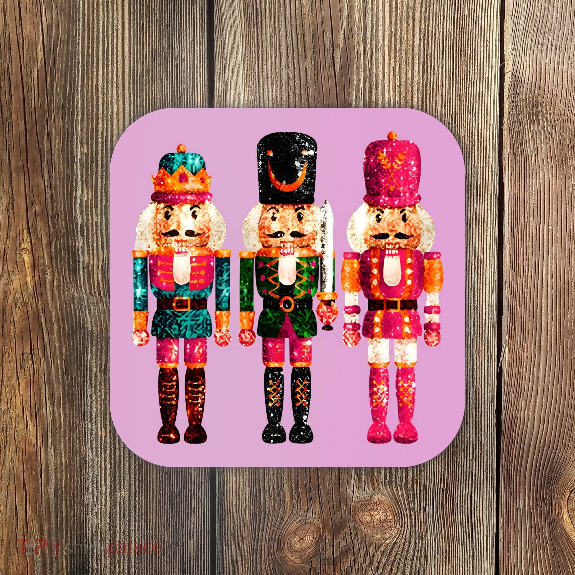 Sequin Nutcracker Christmas Xmas Coaster