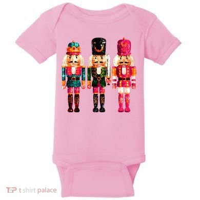 Sequin Nutcracker Christmas Xmas Baby Bodysuit