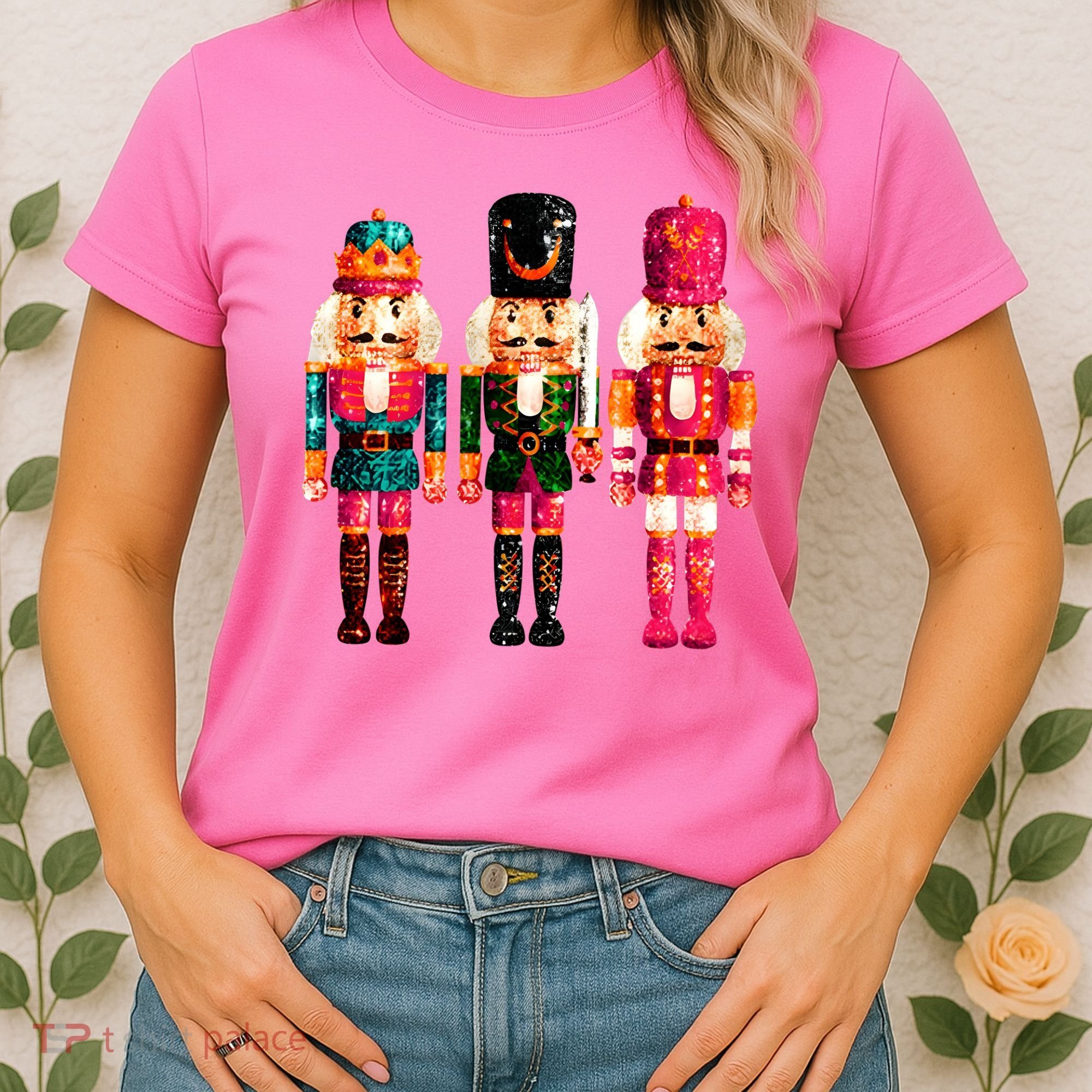 Sequin Nutcracker Christmas Xmas Women's T-Shirt