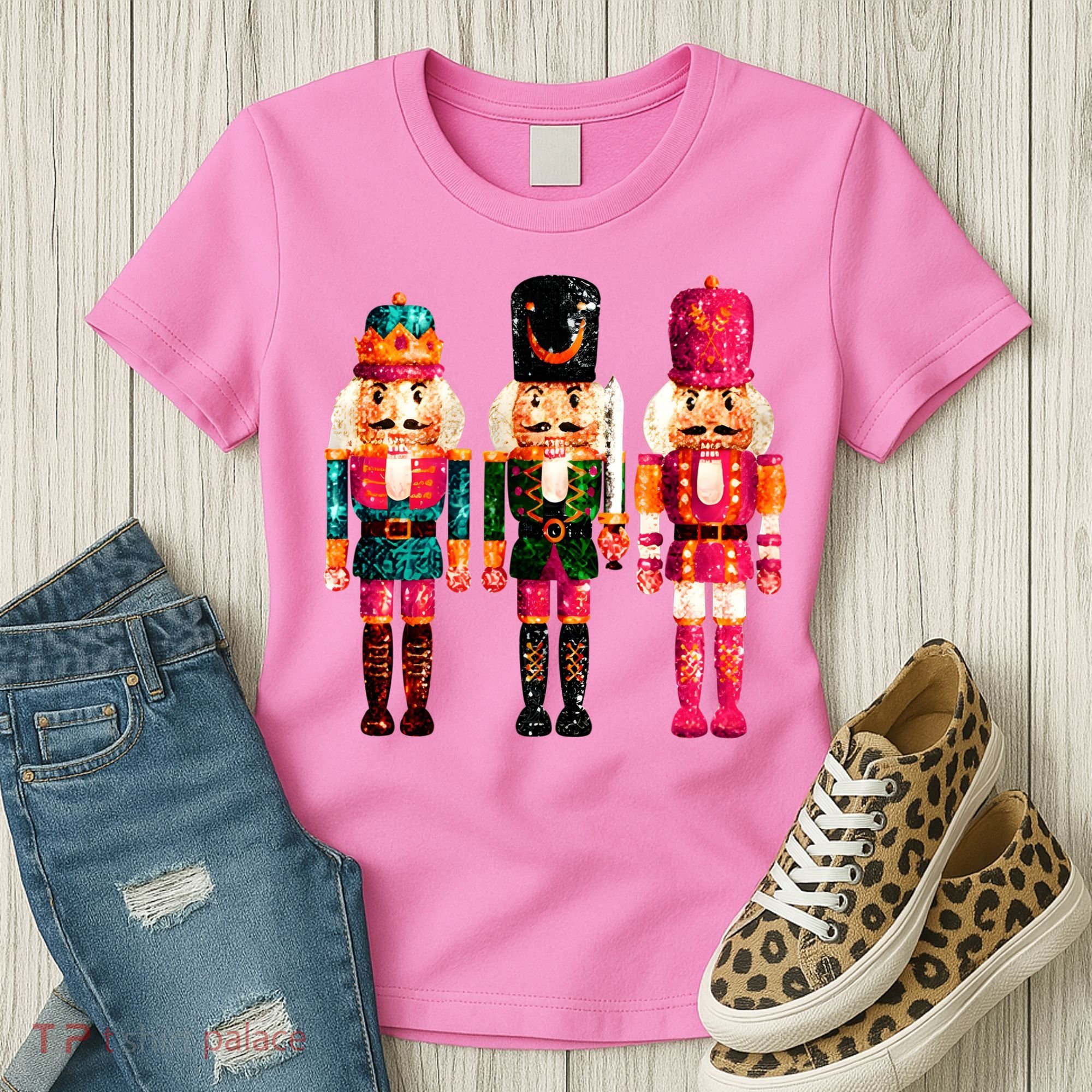 Sequin Nutcracker Christmas Xmas Women's T-Shirt