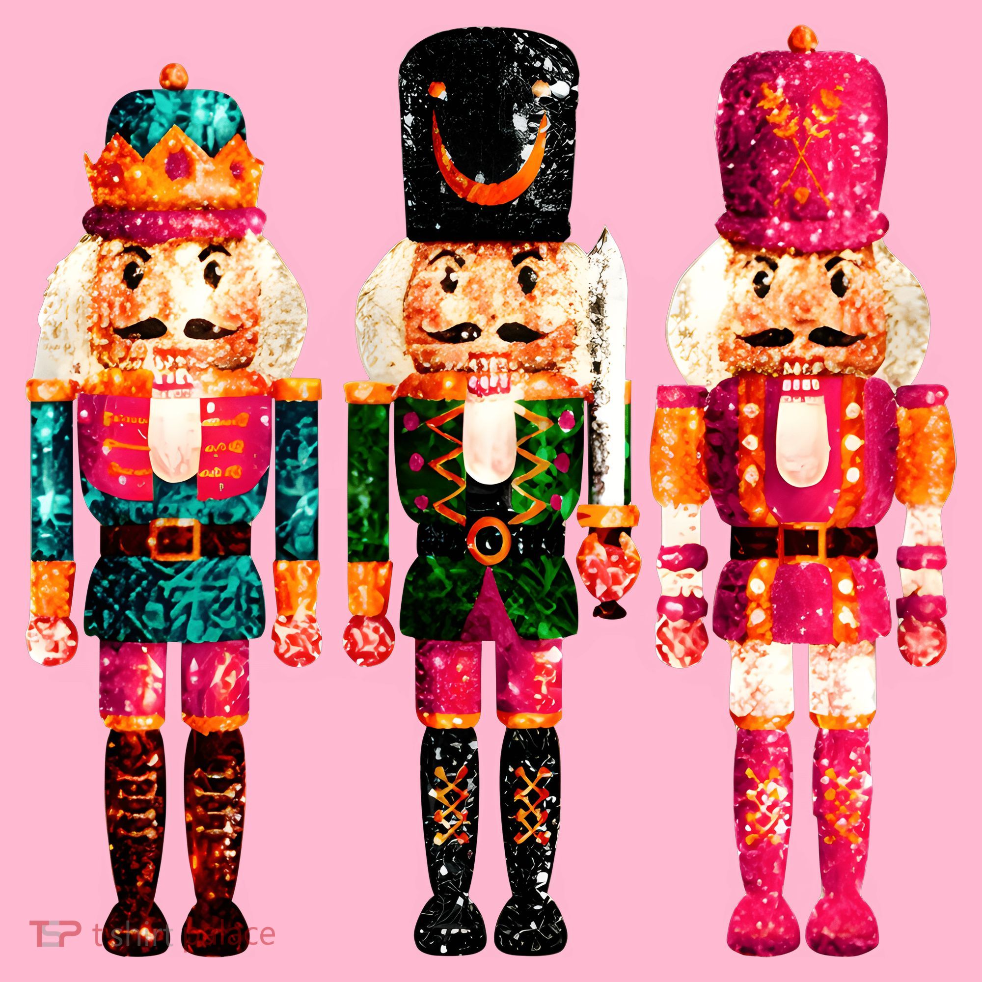 Sequin Nutcracker Christmas Xmas Women's T-Shirt