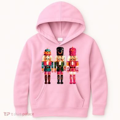 Sequin Nutcracker Christmas Xmas Kids Hoodie