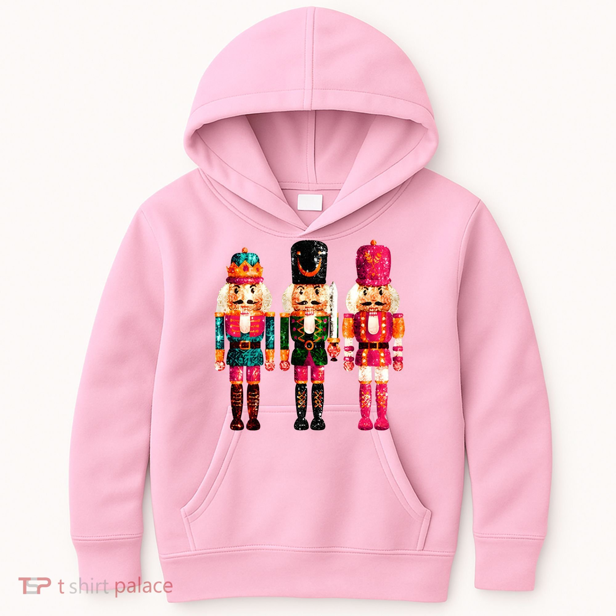 Sequin Nutcracker Christmas Xmas Kids Hoodie