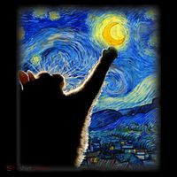 Starry Night Cat, Van Gogh Cat, Cat Lover, Cat Mom, Cat Dad Coffee Mug thumb 5