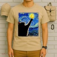Starry Night Cat, Van Gogh Cat, Cat Lover, Cat Mom, Cat Dad T-Shirt thumb 6