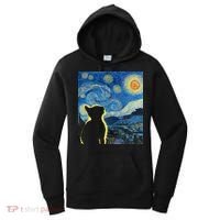 Starry Night Cat Van Gogh Cat Cat Lover Cat Mom Cat Dad Women's Hoodie thumb 0