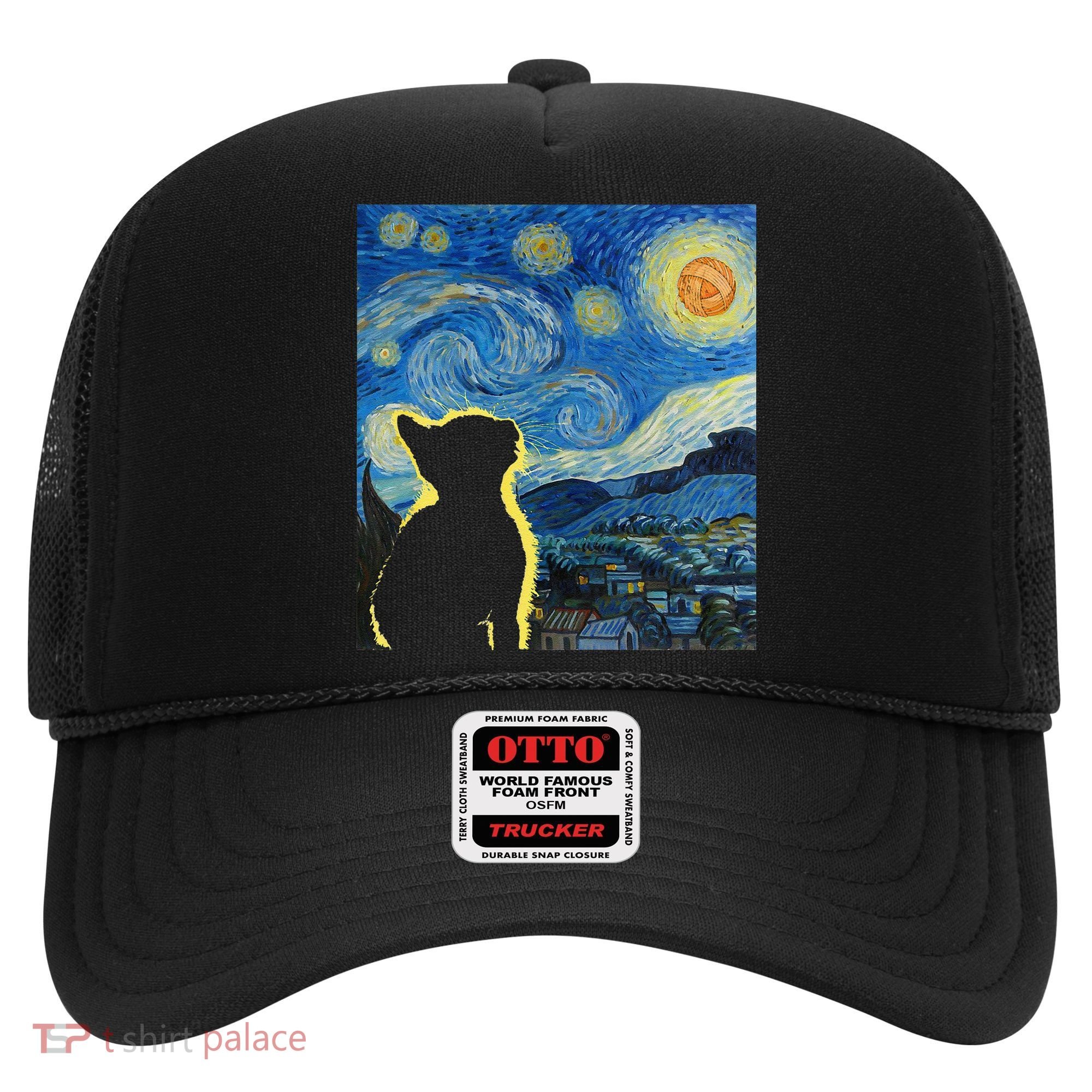 Starry Night Cat Van Gogh Cat Cat Lover Cat Mom Cat Dad Hat