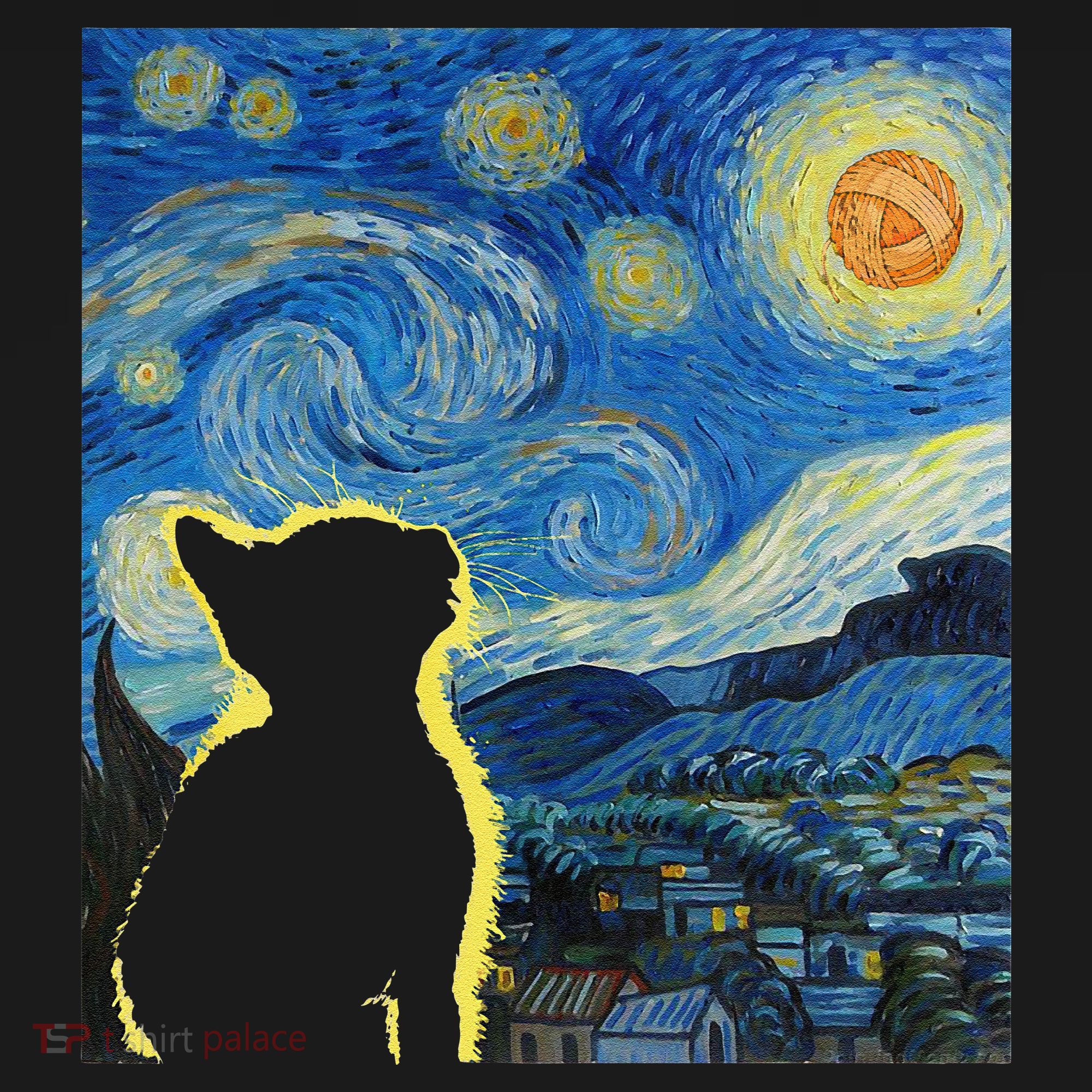 Starry Night Cat Van Gogh Cat Cat Lover Cat Mom Cat Dad Toddler Hoodie