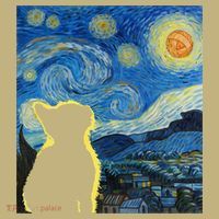 Starry Night Cat Van Gogh Cat Cat Lover Cat Mom Cat Dad Long Sleeve Shirt thumb 2