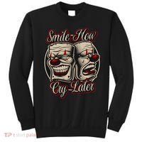 Smile Now Cry Later Drama Masks Sweatshirt thumb 0