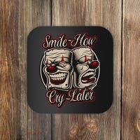 Smile Now Cry Later Drama Masks Coaster thumb 0