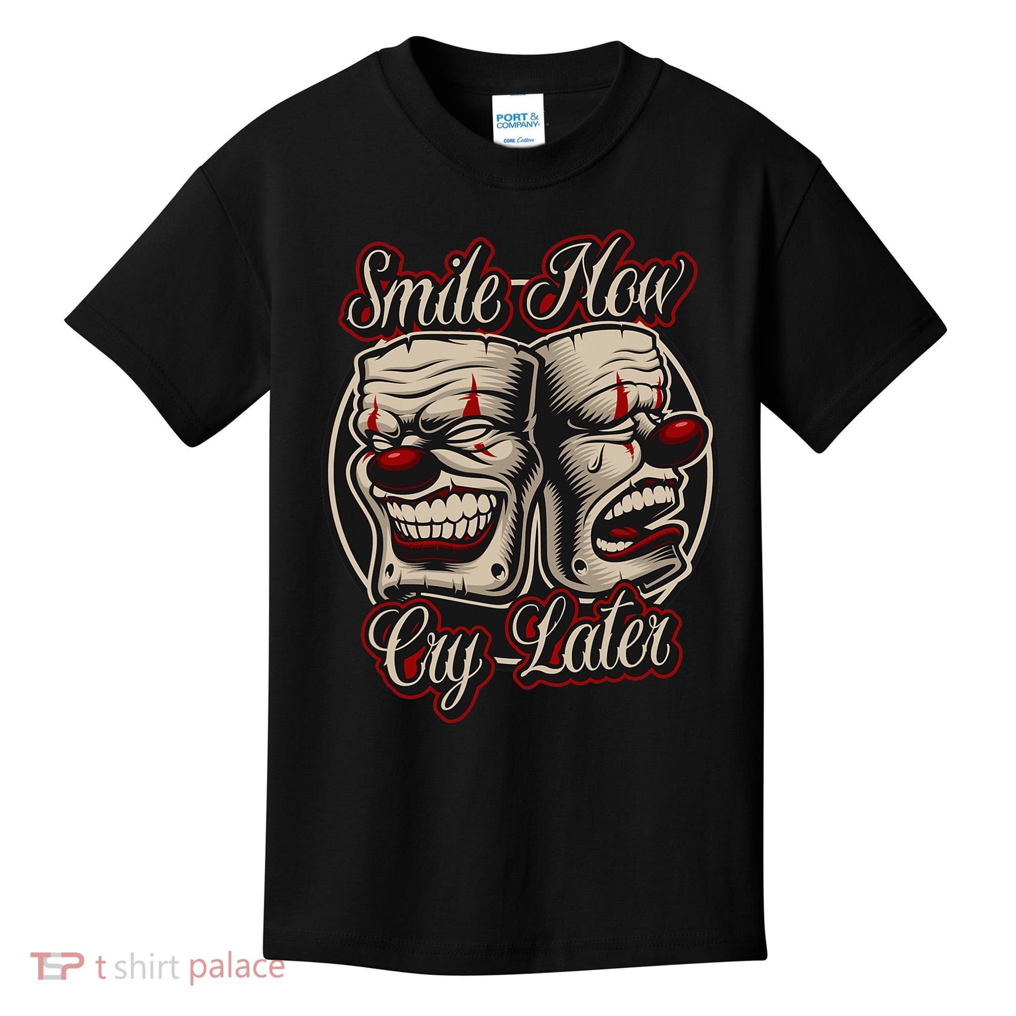 Smile Now Cry Later Drama Masks Kids T-Shirt