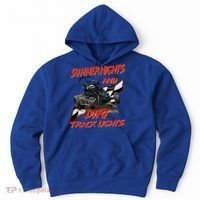 Summer Nights Dirt Track Lights | Dirt Track Racing | Motocross Gift Hoodie thumb 0