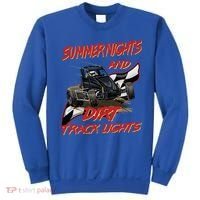 Summer Nights Dirt Track Lights | Dirt Track Racing | Motocross Gift Sweatshirt thumb 0