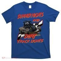 Summer Nights Dirt Track Lights | Dirt Track Racing | Motocross Gift T-Shirt thumb 0