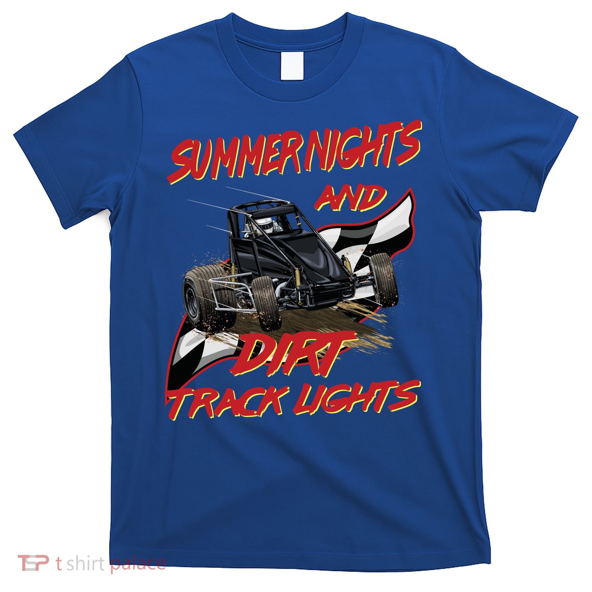 Summer Nights Dirt Track Lights | Dirt Track Racing | Motocross Gift T-Shirt
