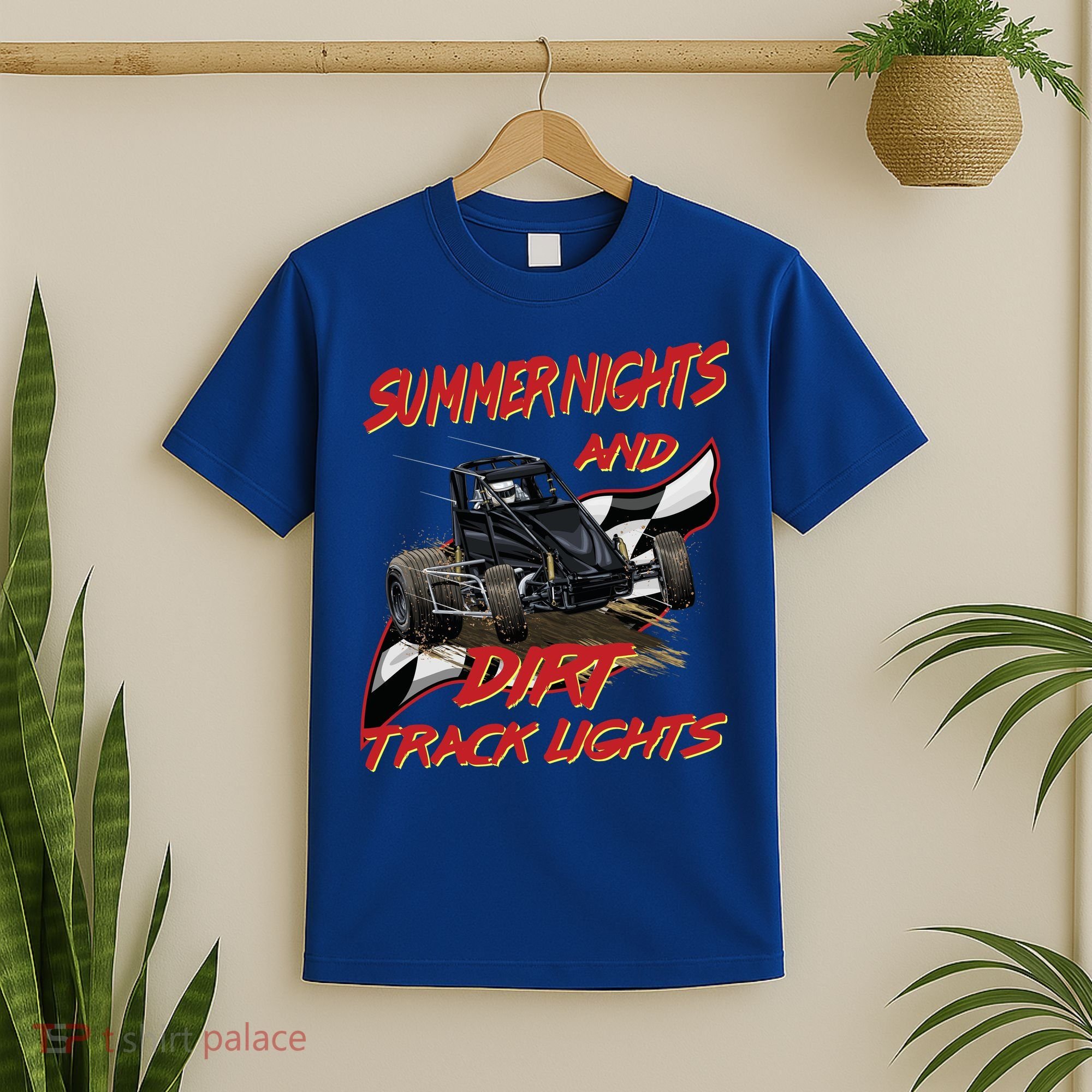 Summer Nights Dirt Track Lights | Dirt Track Racing | Motocross Gift T-Shirt