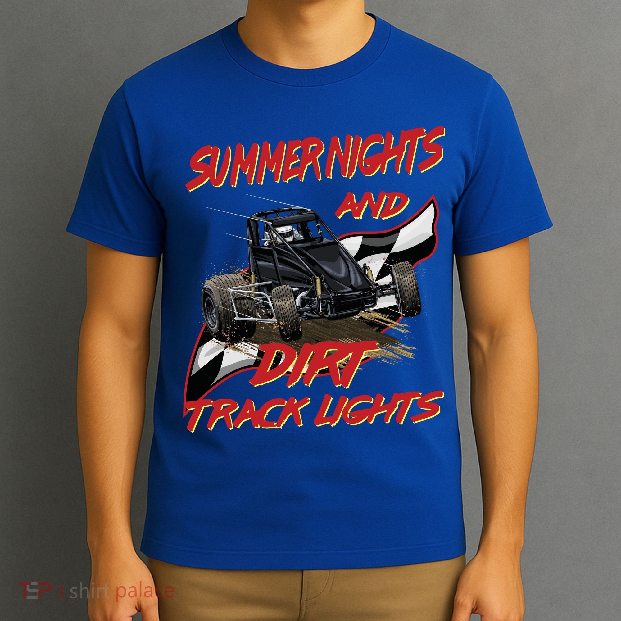 Summer Nights Dirt Track Lights | Dirt Track Racing | Motocross Gift T-Shirt