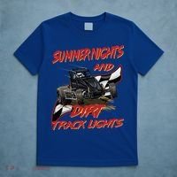 Summer Nights Dirt Track Lights | Dirt Track Racing | Motocross Gift T-Shirt thumb 5