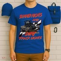 Summer Nights Dirt Track Lights | Dirt Track Racing | Motocross Gift T-Shirt thumb 6
