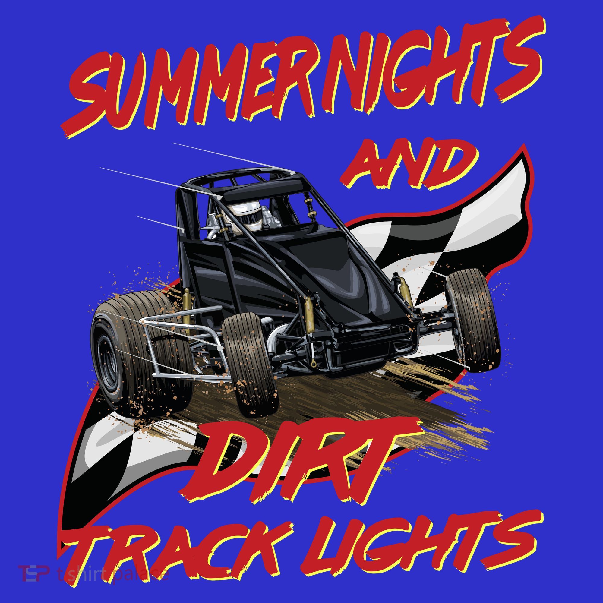 Summer Nights Dirt Track Lights | Dirt Track Racing | Motocross Gift Polo