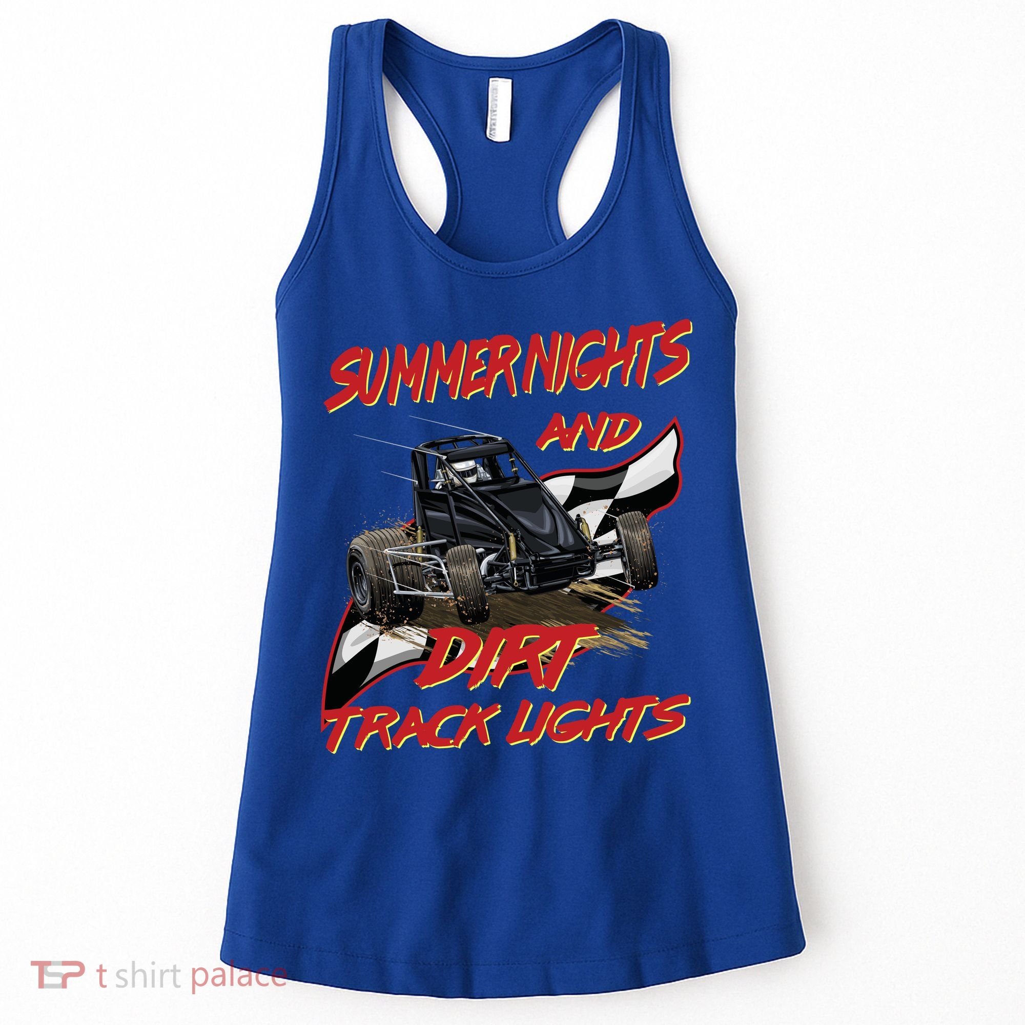 Summer Nights Dirt Track Lights | Dirt Track Racing | Motocross Gift Women's Tank Top