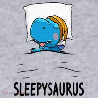 Sleepysaurus nightshirt Dinosaur Dino TRex nightgown Sleep Women's Sweatshirt thumb 2