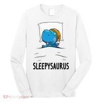 Sleepysaurus nightshirt Dinosaur Dino TRex nightgown Sleep Long Sleeve Shirt thumb 0
