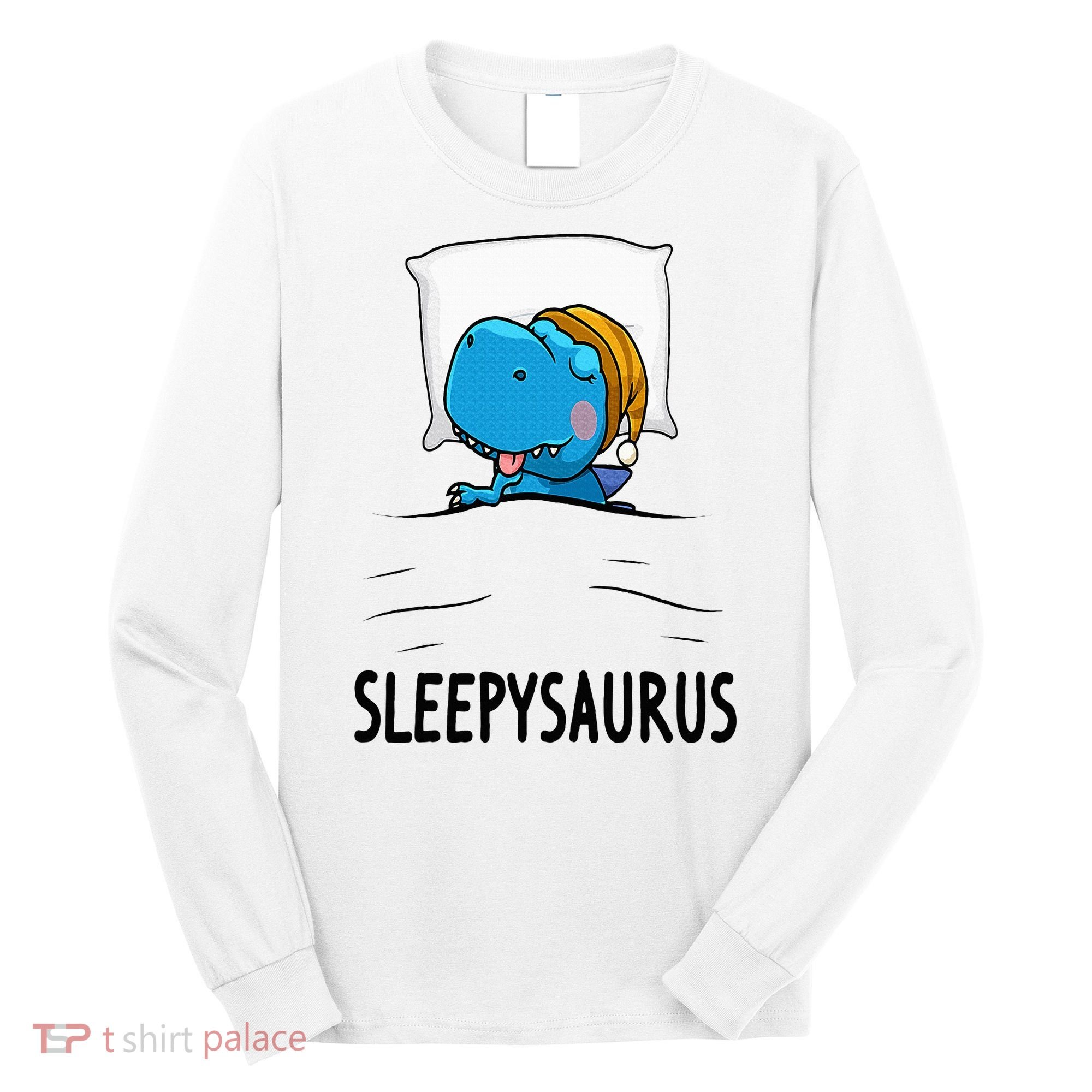 Sleepysaurus nightshirt Dinosaur Dino TRex nightgown Sleep Long Sleeve Shirt