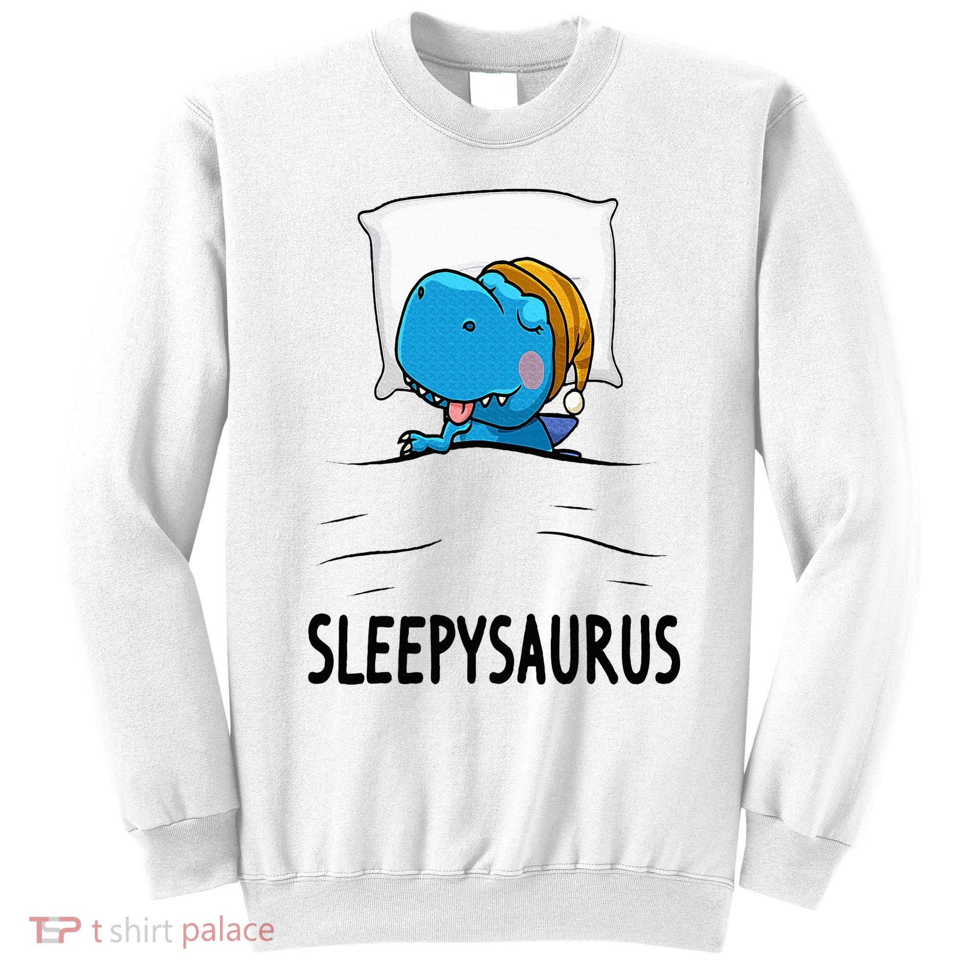 Sleepysaurus nightshirt Dinosaur Dino TRex nightgown Sleep Sweatshirt