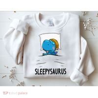 Sleepysaurus nightshirt Dinosaur Dino TRex nightgown Sleep Sweatshirt thumb 2
