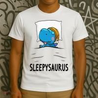 Sleepysaurus nightshirt Dinosaur Dino TRex nightgown Sleep T-Shirt thumb 3