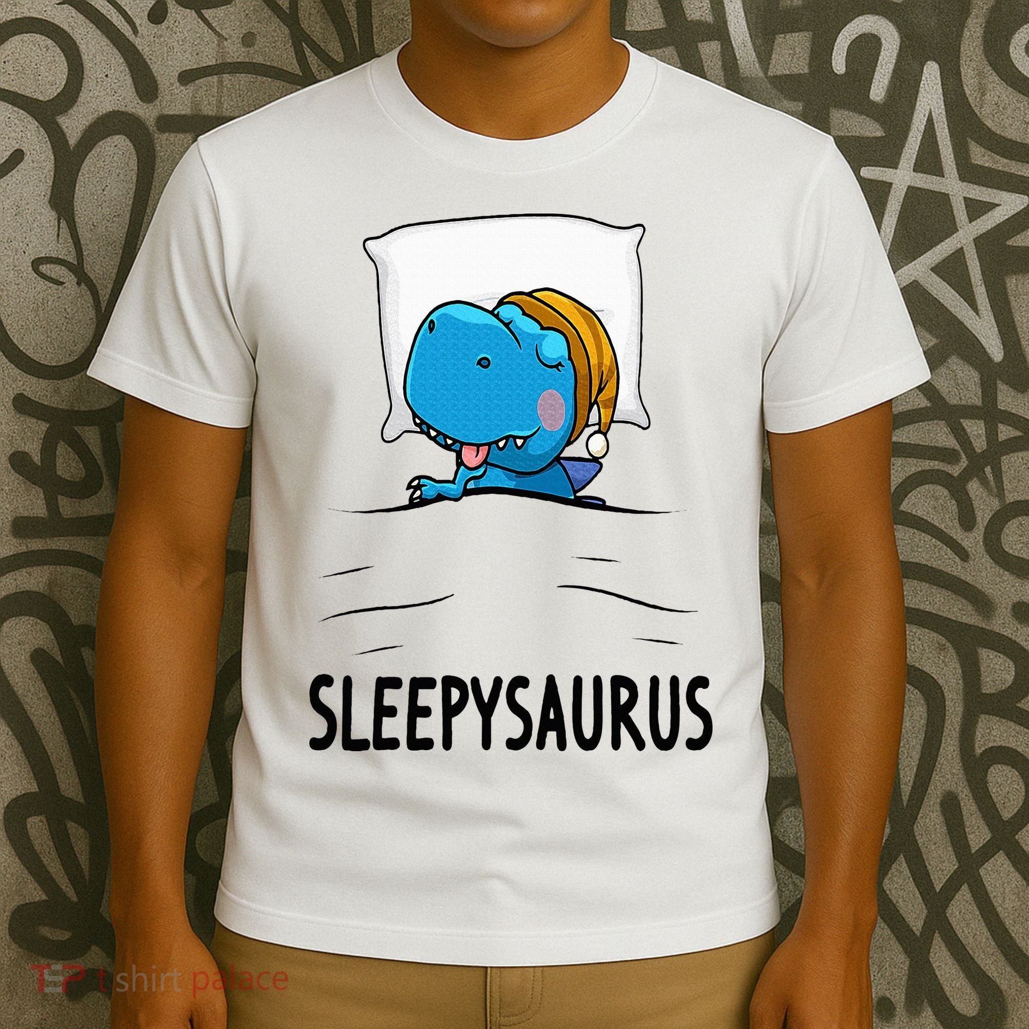 Sleepysaurus nightshirt Dinosaur Dino TRex nightgown Sleep T-Shirt
