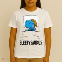 Sleepysaurus nightshirt Dinosaur Dino TRex nightgown Sleep T-Shirt thumb 4
