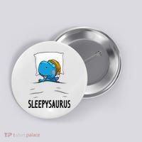 Sleepysaurus nightshirt Dinosaur Dino TRex nightgown Sleep Button thumb 0