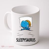 Sleepysaurus nightshirt Dinosaur Dino TRex nightgown Sleep Coffee Mug thumb 0
