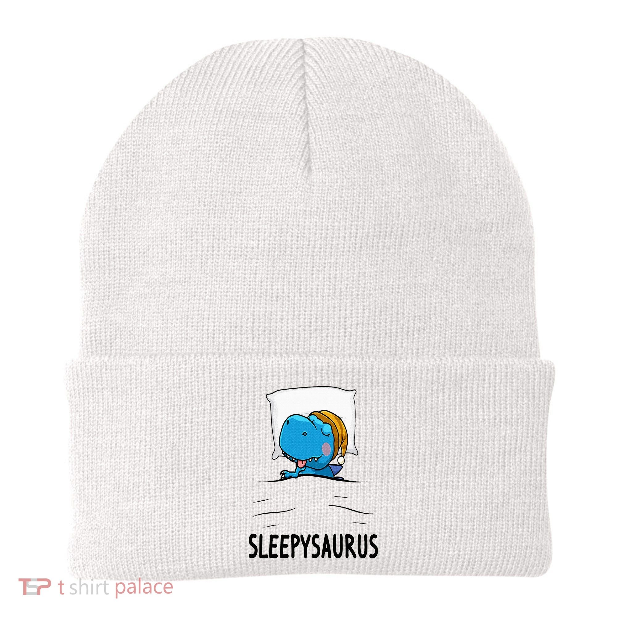 Sleepysaurus nightshirt Dinosaur Dino TRex nightgown Sleep Beanie