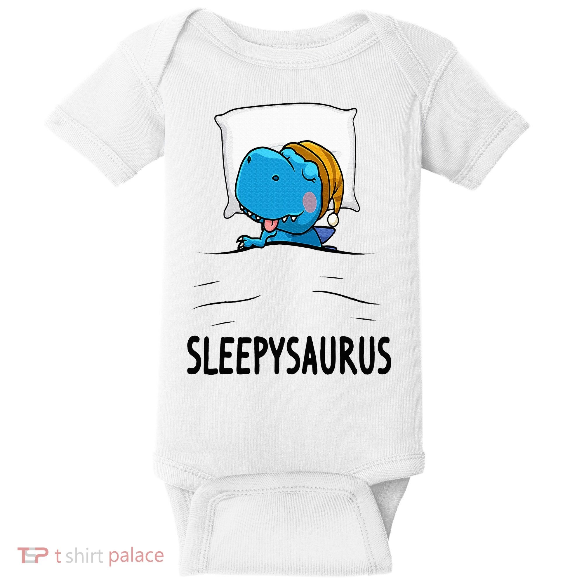 Sleepysaurus nightshirt Dinosaur Dino TRex nightgown Sleep Baby Bodysuit