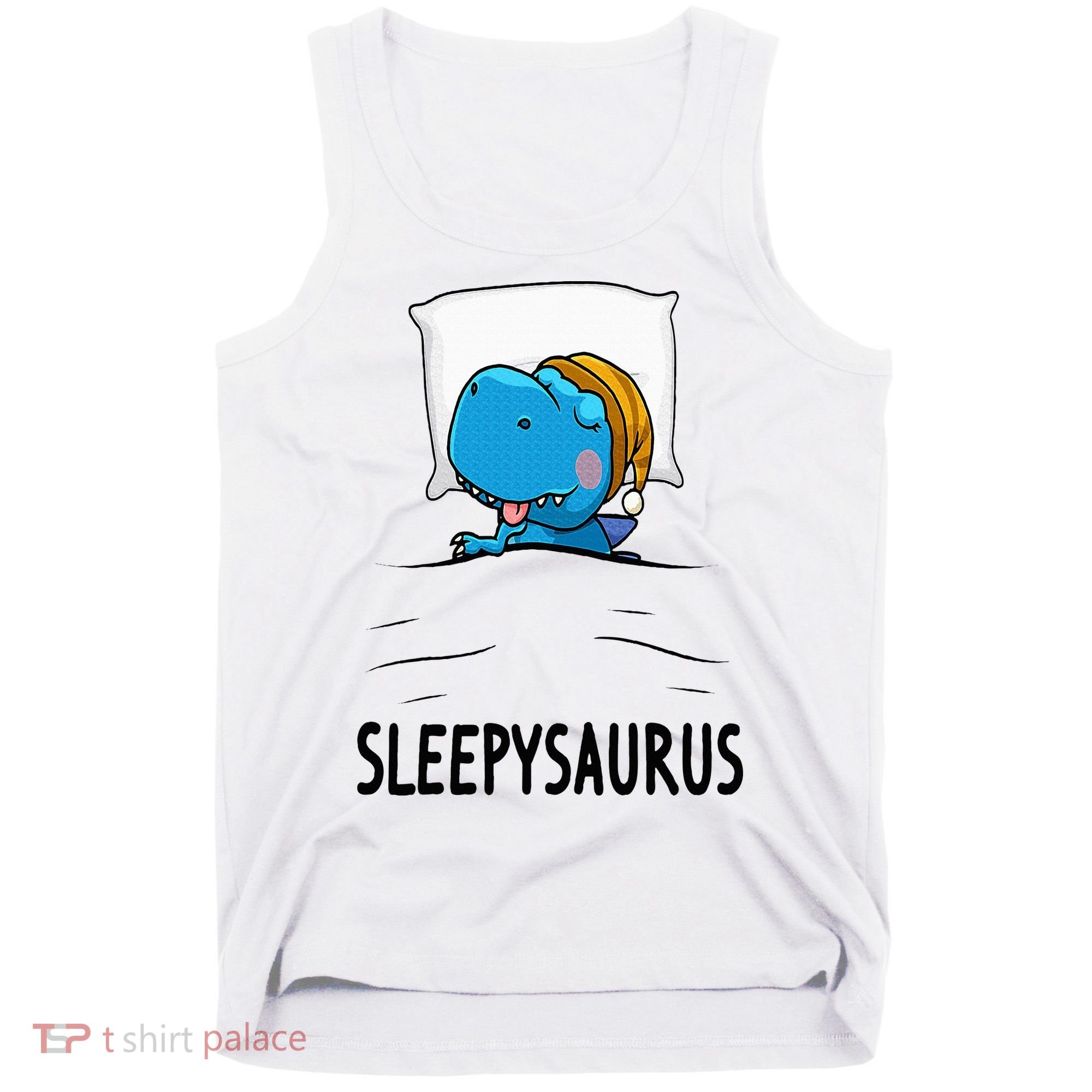 Sleepysaurus nightshirt Dinosaur Dino TRex nightgown Sleep Tank Top