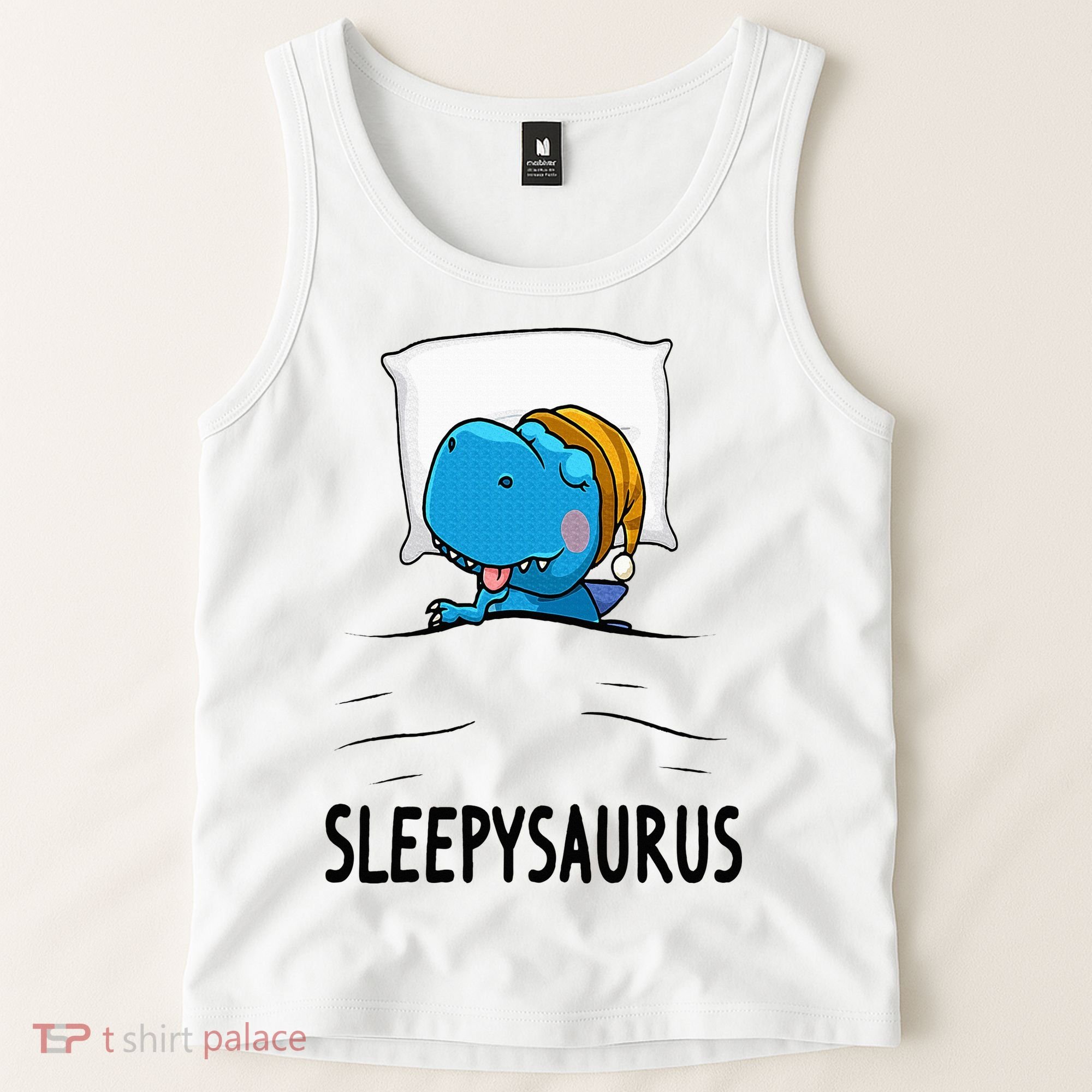 Sleepysaurus nightshirt Dinosaur Dino TRex nightgown Sleep Tank Top
