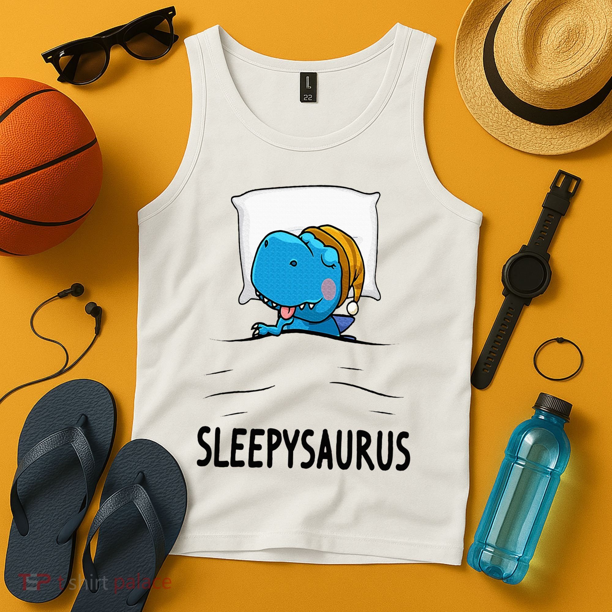 Sleepysaurus nightshirt Dinosaur Dino TRex nightgown Sleep Tank Top