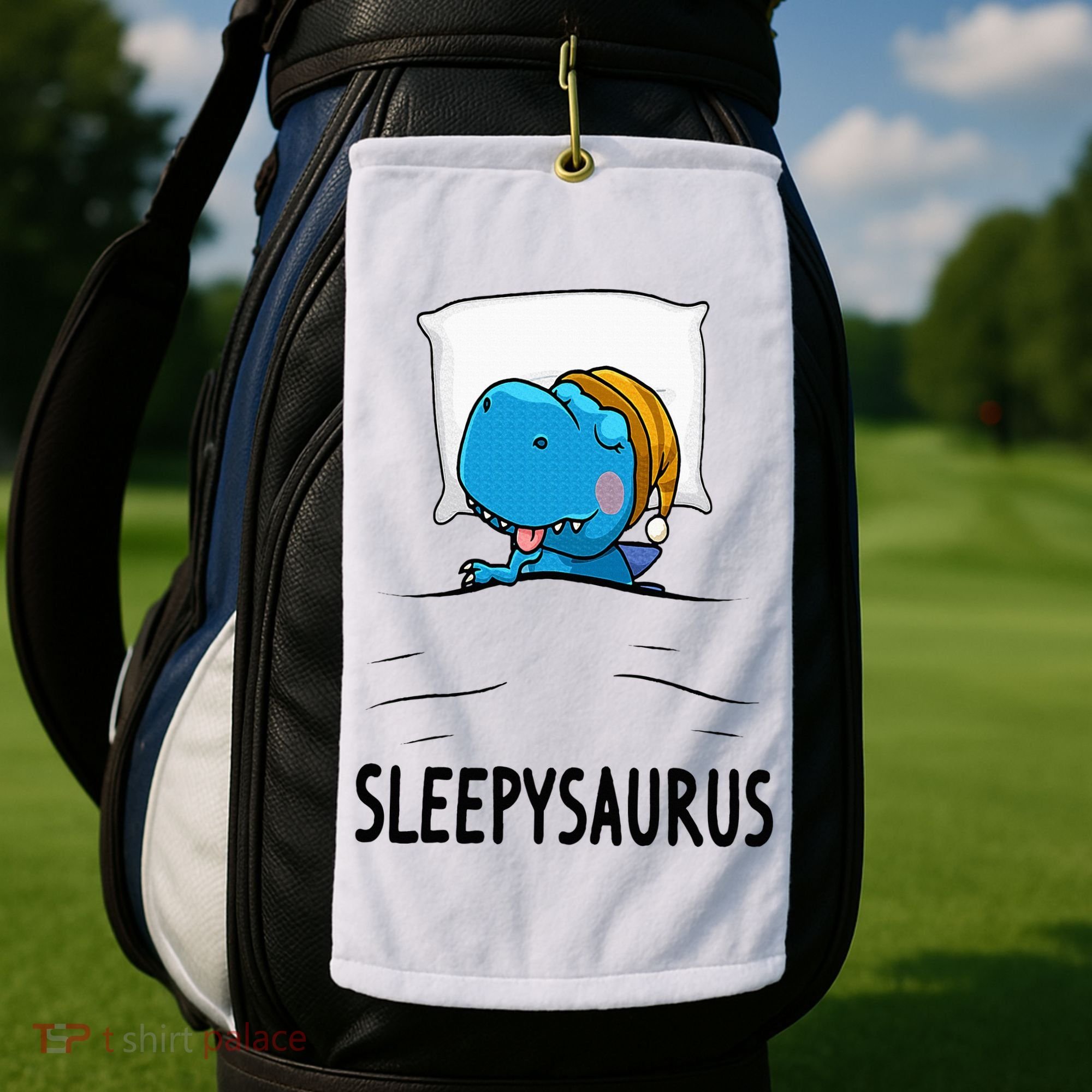 Sleepysaurus nightshirt Dinosaur Dino TRex nightgown Sleep Golf Towel