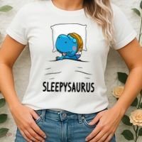 Sleepysaurus nightshirt Dinosaur Dino TRex nightgown Sleep Women's T-Shirt thumb 2